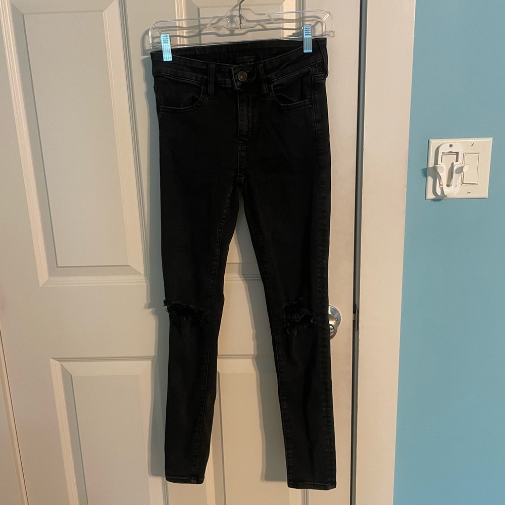 Black ripped jeans
